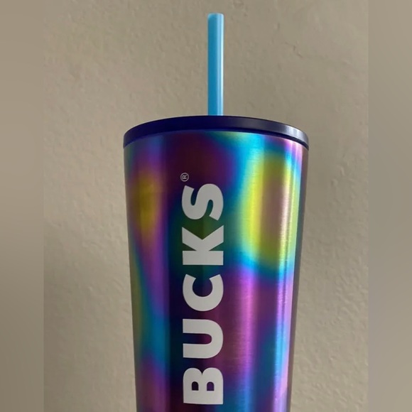 Starbucks Oil Slick Stainless Steel Tumbler Rainbow Cold Cup 24oz Venti New 2023 - Picture 6 of 8